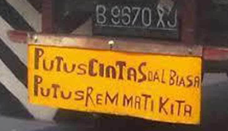 tips gambar untuk belakang truk yang punya truk