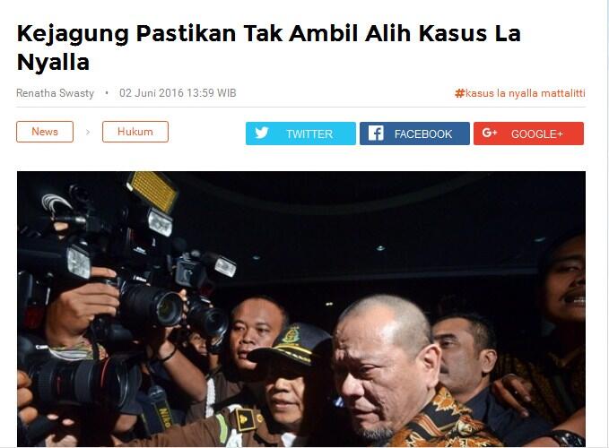 Jaksa Agung HM Prasetyo Pengecut. Cari Aman di Kasus La Nyalla