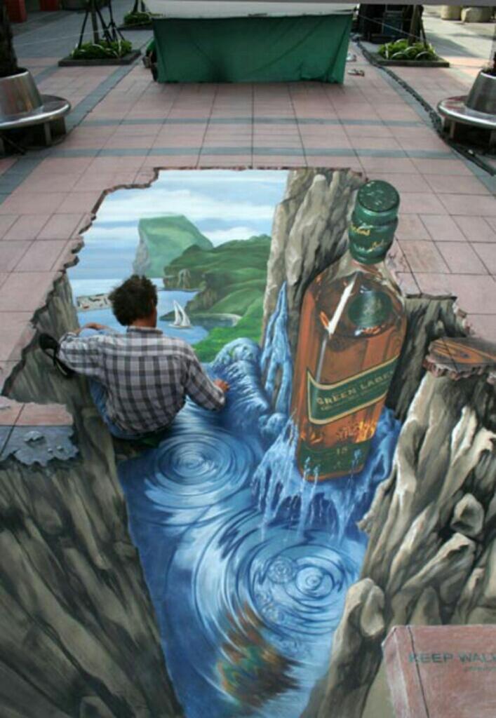25 Lukisan 3D di jalanan ini tampak nyata, bikin deg-degan deh!