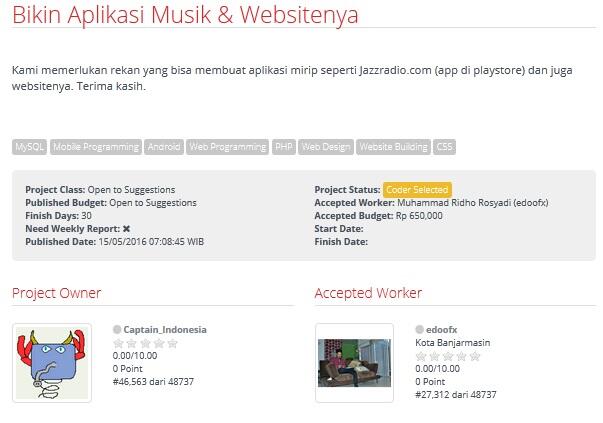 &#91;LOWONGAN FREELANCER&#93; Bikin Aplikasi Musik &amp; Websitenya