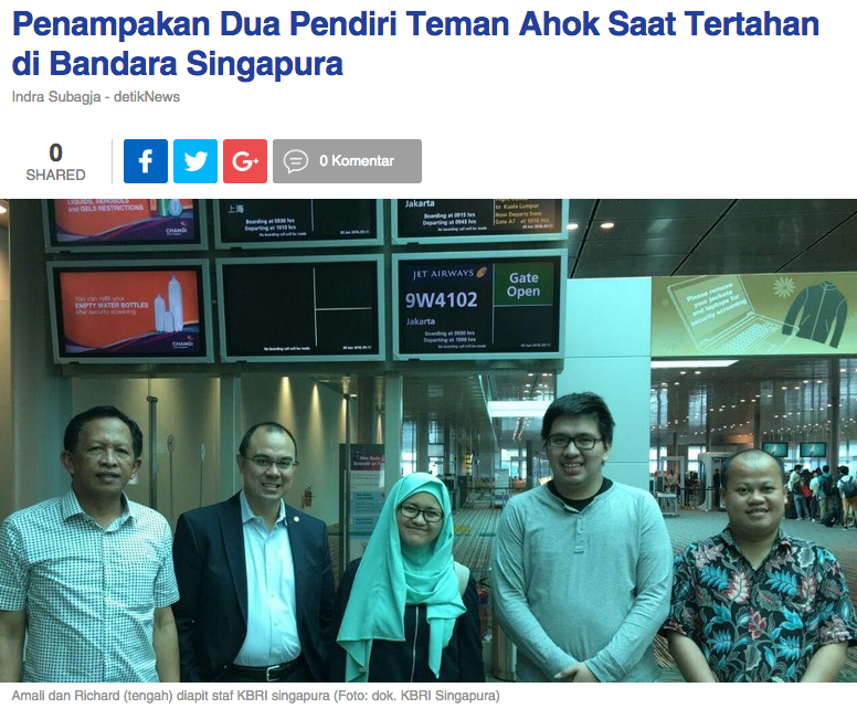 Pendiri di Deportasi, Ahok: Kita hormati hukum dan aturan di Singapura!