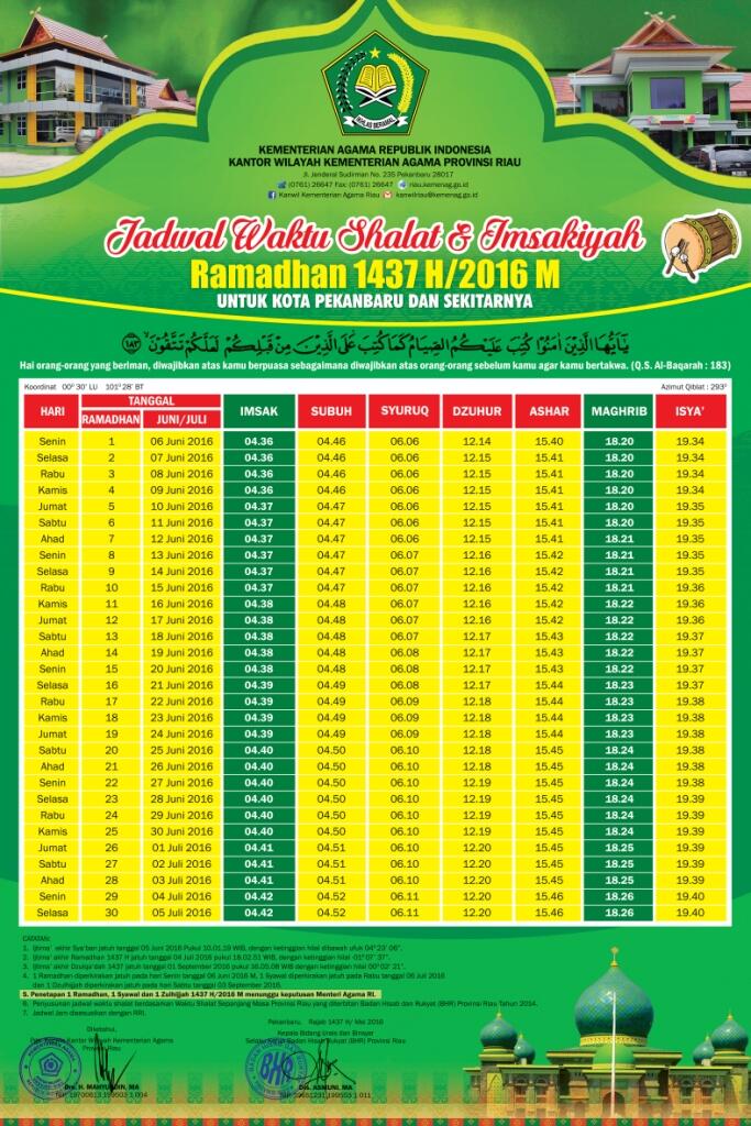 RAMADHAN Syahru al-Mubarak 1437 H