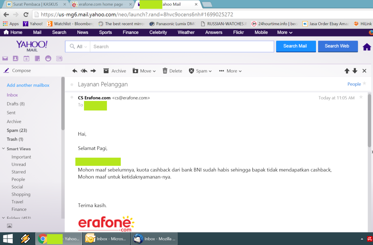 Penipuan Cashback ERAFONE