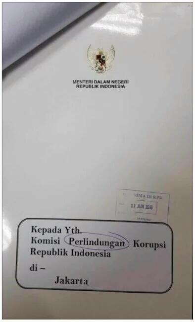Mendagri Pecat Staf yang Salah Tulis Surat Ke KPK