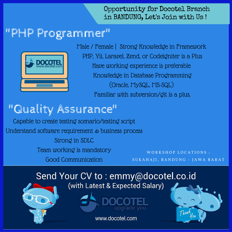 PHP Programmer & Quality Assurance | Bandung