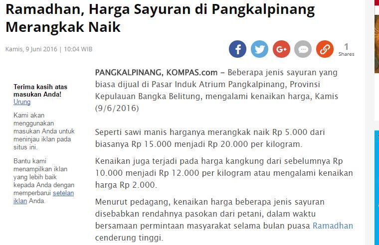 Ampun..Harga Wortel pun Naik 2 Kali Lipat!
