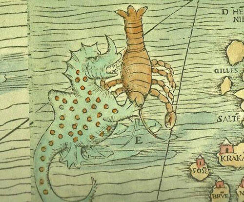 10 gambar monster pada peta bajak laut yang menjadi misteri