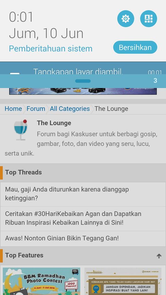 Jumat, 10 Juni pukul 00.01 TT di the lounge cuma 3