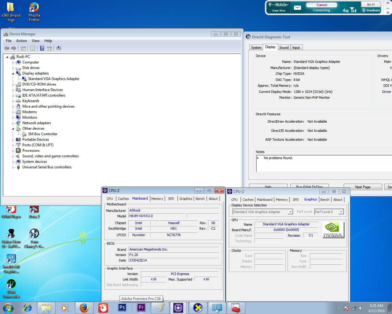VGA GT630 Tidak Terdeteksi diDirectX Tool dan CPU-Z