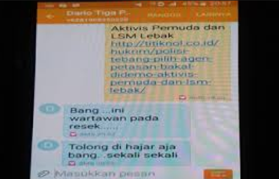 "Hajar Bang!!" SMS buat Oknum Polisi salah kirim ke Wartawan