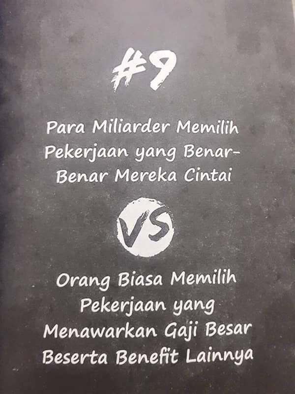 16 Perbedaan Milyarder Vs Orang Biasa