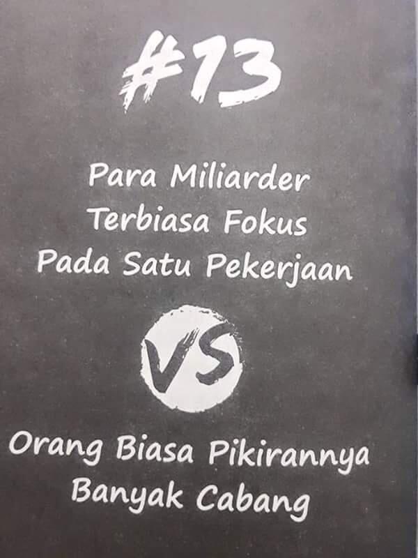 16 Perbedaan Milyarder Vs Orang Biasa