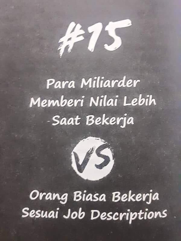 16 Perbedaan Milyarder Vs Orang Biasa