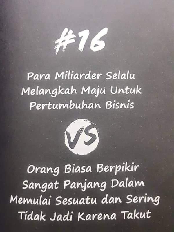 16 Perbedaan Milyarder Vs Orang Biasa