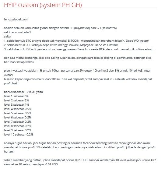 &#91;LOWONGAN FREELANCER&#93; HYIP custom (system PH GH)