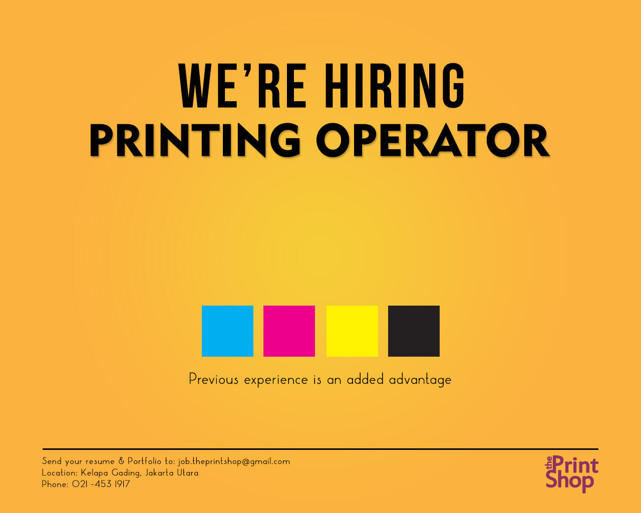 Hiring Printing Operator