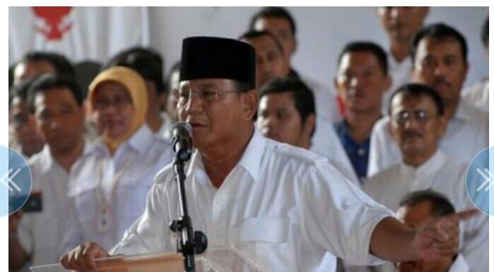 Gerindra Usung Prabowo Lagi Pada Pilpres 2019