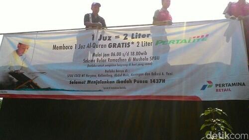 &#91;GRATIS&#93; Mengaji 1 Juz Dapat 2 Liter Pertalite