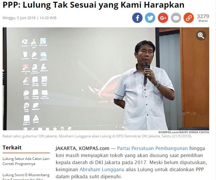 Peta Politik Pilgub DKI Pasca Selesainya Kasus Sumber Waras