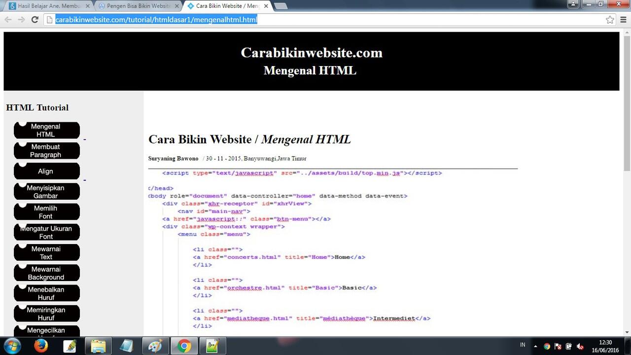 Tempat Gratis Belajar Bikin Website