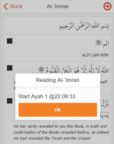 Daily Tilawah : Al Quran App yang bisa menyimpan bookmark mengaji online