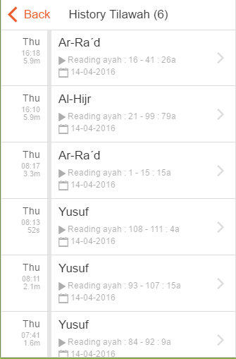 Daily Tilawah : Al Quran App yang bisa menyimpan bookmark mengaji online