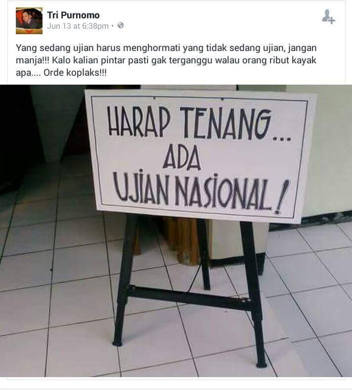 Orang yg sedang Ibadah wajib Hormati yg Tidak Ibadah