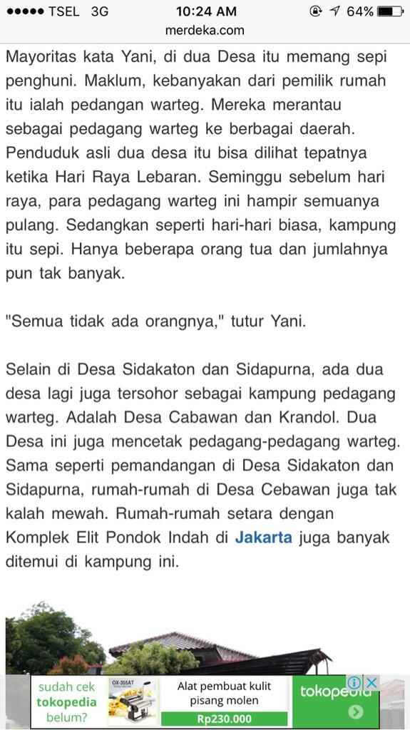 Itu Yang Donasi Kena Tipu... Pemilik Warteg Itu Rumahnya Mewah-mewah!