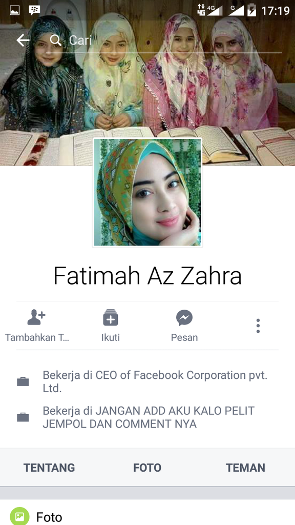 Buka FB dan diskusikan apa tujuan akun 'aneh' ini