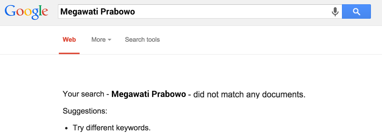 Ketik Di Google Search keyword Megawati Prabowo
