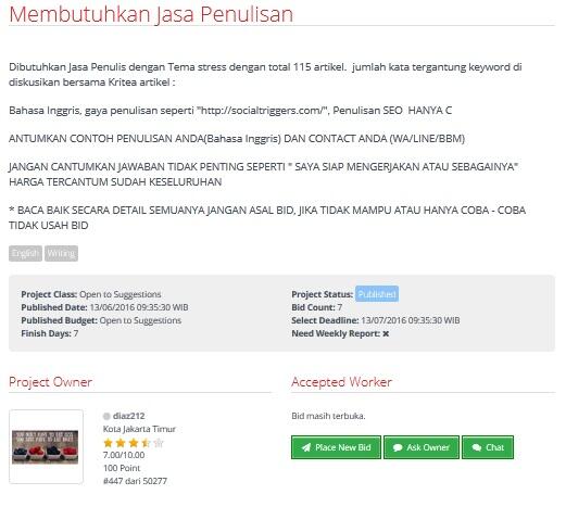 &#91;LOWONGAN FREELANCER&#93; Membutuhkan Jasa Penulisan