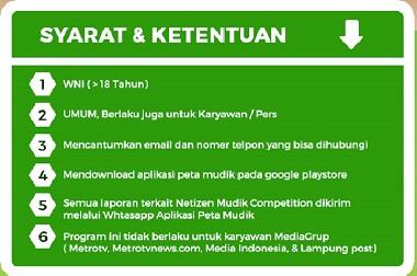 Laporkan Suasana Mudik dan Dapatkan Hadiah Total Rp10 Juta