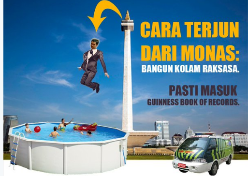 Heboh, Meme Kocak Nonton Habiburokhman Terjun dari Monas