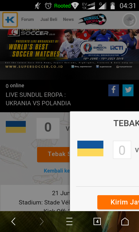 Tolong di perbaiki lagi tampilan tebak skornya