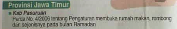 Mendagri Publikasikan 3.143 Perda yang Dicabut : Mana Perda Syariah Nya ???