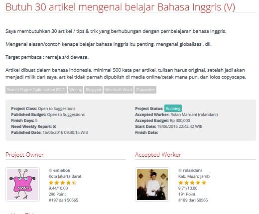 &#91;LOWONGAN FREELANCER&#93; Butuh 30 artikel mengenai belajar Bahasa Inggris (V)