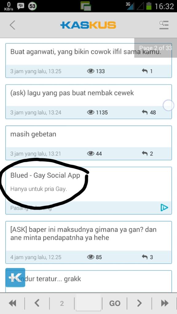 iklan mengganggu (Kaskus App)