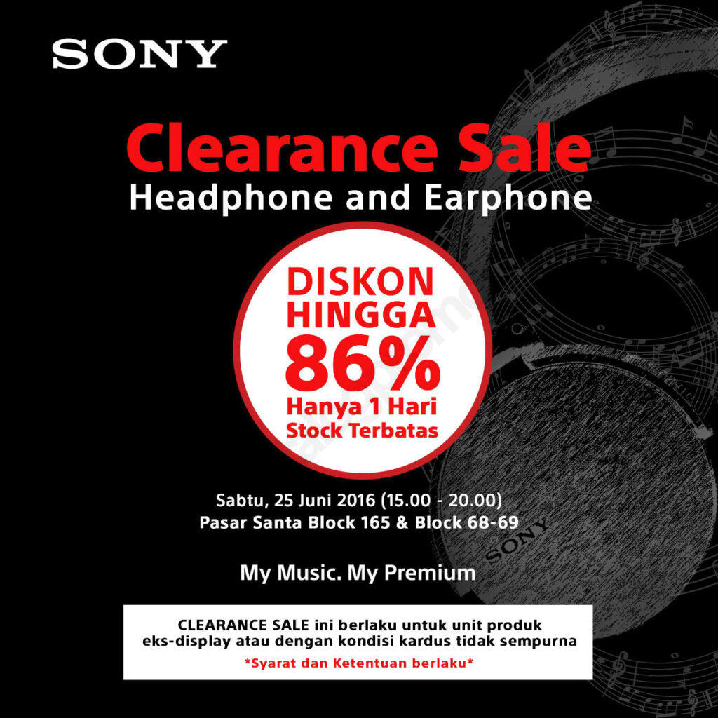 SONY CLEARANCE SALE Headphone &amp; Earphone! DISKON hingga 86%