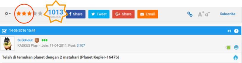 Telah di temukan planet dengan 2 matahari (Planet Kepler-1647b)