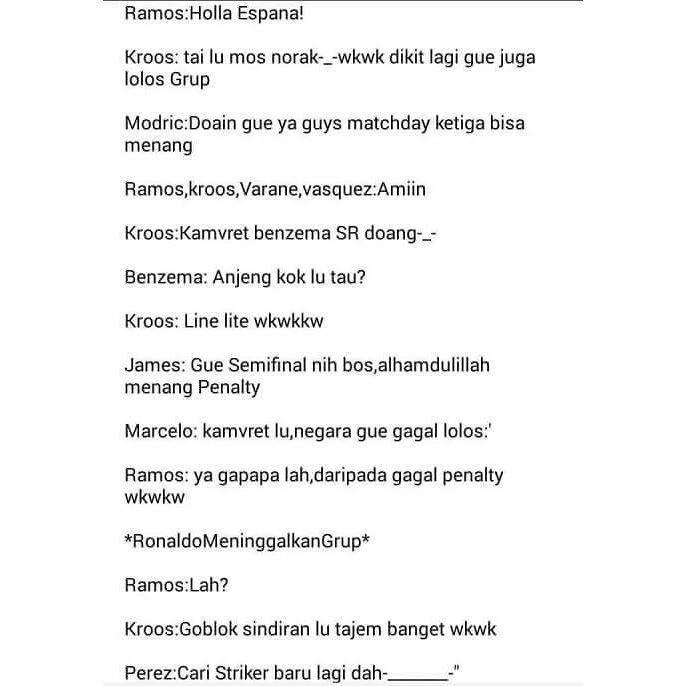 chat grup pemain real madrid tentang euro dan copa america bikin ngakak gan