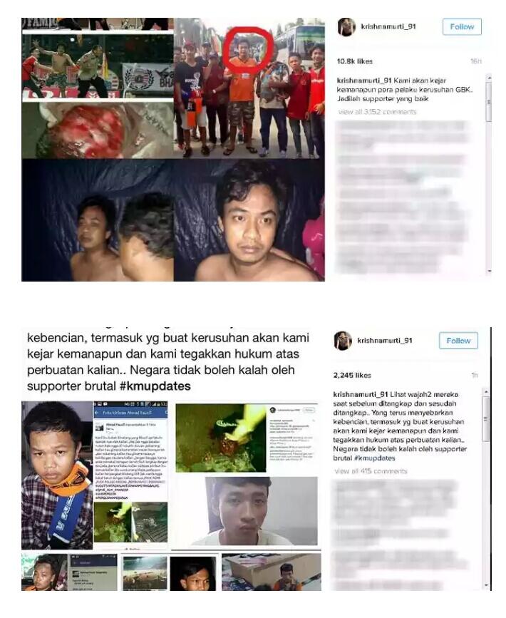 Krishna Murti Posting Foto Polisi Luka Parah dan ‘Pak Tua’ Yang Dihajar Hingga Tewas 