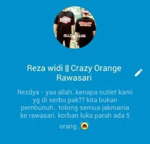 Crazy Orange Distro Penjual Atribut Persija Diserang Puluhan Orang Tidak Dikenal