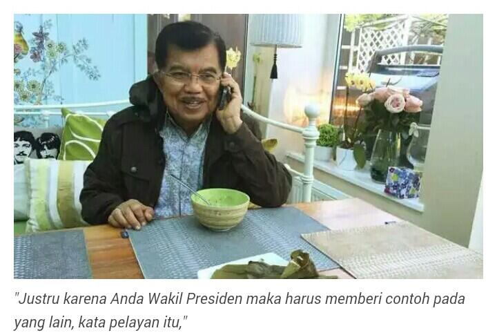 Tak puasa Jusuf Kalla dimarahi pelayan kafe