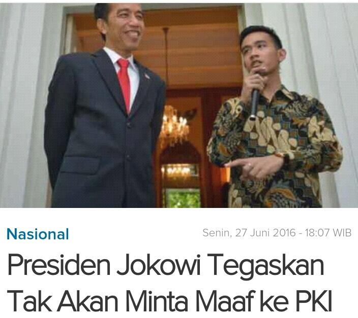 Presiden Jokowi Tegaskan Tak Akan Minta Maaf ke PKI