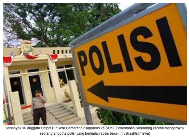 Polisi Dikeroyok Satpol PP karena Jualan Sosis di jalan