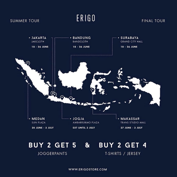 &#91;BUY 2 GET 5&#93; Promo Erigo Store - Erigo Summer Tour persiapan Lebaran