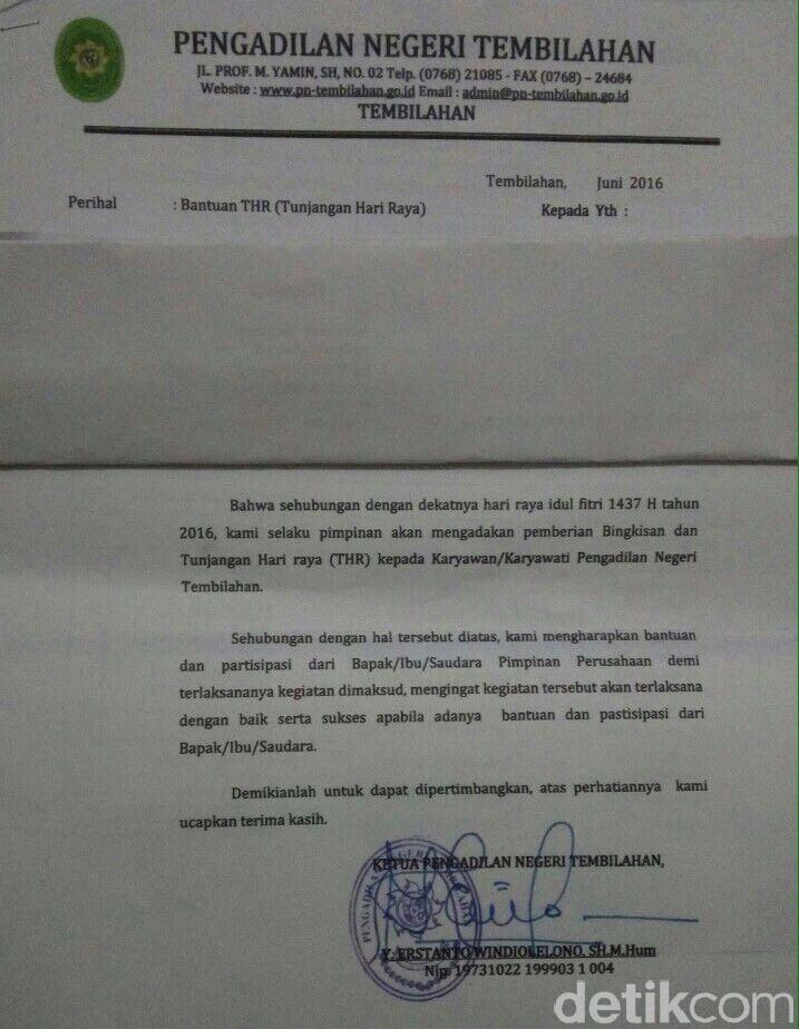 Beredar Surat Hakim Minta THR ke Pengusaha, MA Gelar Investigasi