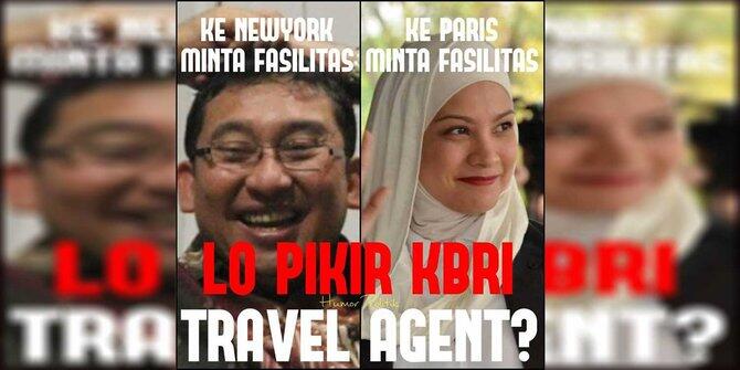  Meme sindir Fadli Zon dan Rachel Maryam minta fasilitas 
