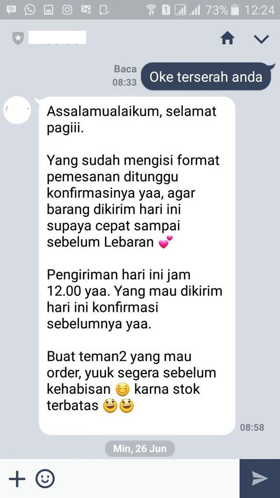 Pelajaran untuk para OL Shop agar bisa menghargai pembeli, surat untuk Hicaberindo