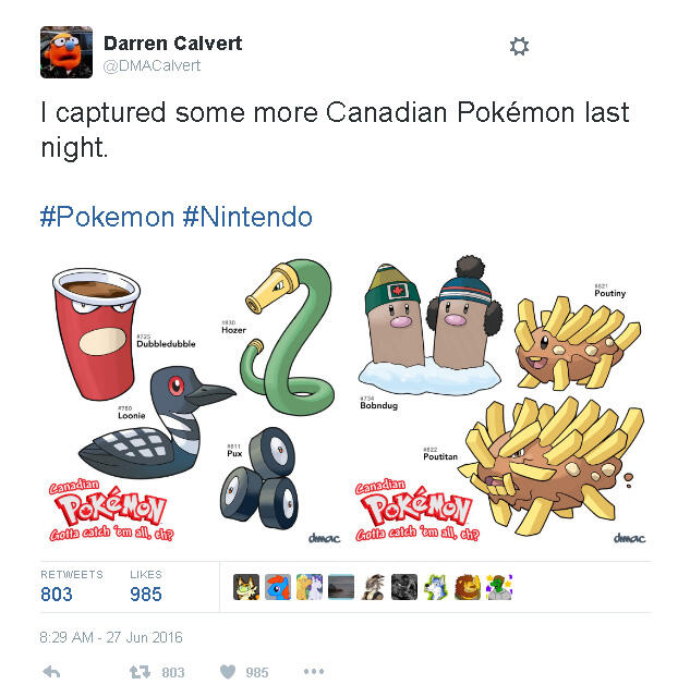 Andai Pokemon dari Kanada, Mungkin Jadinya Begini